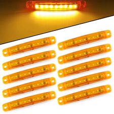 Bright Amber Led Side Marker Indicators Light Lamp Truck Boat Trailer Waterproof