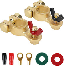 Car Battery Terminal Connector Pure Copper Cable End Top Post Clip Positive And
