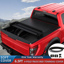 4 Fold 6.5ft Soft Truck Bed Tonneau Cover For 2003-2023 Dodge Ram 1500 2500 3500
