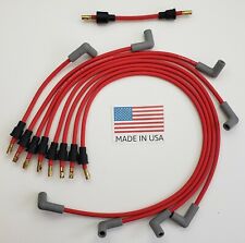 Ford Flathead 239 255 1949-1953 Red 8mm Spiral Core Spark Plug Wires Usa Made