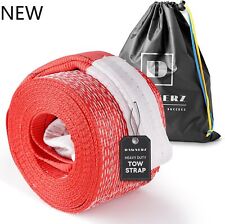 Recovery Tow Strap Heavy Duty 20 Ft 90000 Lbs - Towing Rope 6 M 42 Tons New