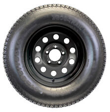 Trailer Tire On Black Wheel Modular Rim St20575d15 Lrc 5 Lug On 4.5 15 X 5