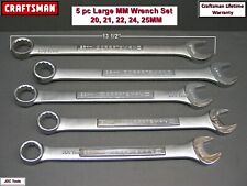 Craftsman 5pc Large Metricmm Openbox Combination Wrench Set 12pt Tools 6