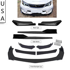Glossy Black Front Bumper Lip Splitter Lower Spoiler Body Kit For Subaru Wrx Sti