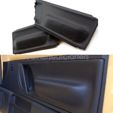 For 1998-2010 Vw Beetle Door Panel Insert Card Leather Cover 2pcs Black .