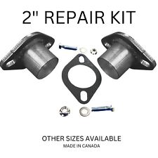 2 Id Universal Quick Fix Exhaust Oval Flange Repair Pipe Kit Gasket