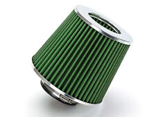 Green 2.5 63.5mm Inlet Cold Air Intake Cone Replacement Quality Dry Air Filter