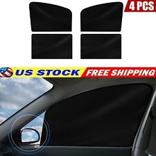 4pcs Sun Shade Curtains Cover Uv Shield Magnetic Car Side Front Rear Window Usa