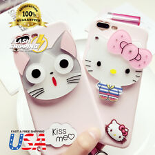 Lovely Cute Hello Kitty Cat 3d Mirror Soft Tpu Case Cover Fits Apple Iphone