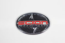 Scion Emblem Large Red Carbon Fiber Style Tc Xa Front Letter Badge Sticker 3d