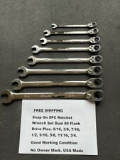 Snap On Tools Ratchet Wrench Set Flank Drive Plus Reversible Standard Ratcheting