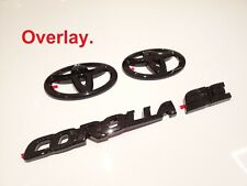 New Gloss Black Overlay Emblem Fit 2020-2022 Toyota Corolla Se Pt948-02201-02