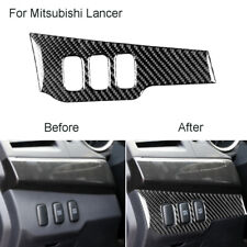 Carbon Fiber Light Control Panel Cover Trim For Mitsubishi Lancer 2008-2015