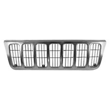 New Grille For 1999-2003 Jeep Grand Cherokee Front Chrome Shell Black Inserts