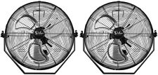 2pcs Simple Deluxe 18inch Industrial Wall Mount Fan 3 Speed Ventilation Fans