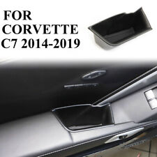 Black Inner Door Armrest Storage Box Trim For Corvette C7 2014-2019cab Door