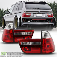 2000-2006 Bmw E53 X5 Red Clear Tail Lights Brake Lamps Leftright 00-06 4pcs Set