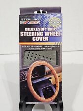 Vintage Deluxe Soft Grip Steering Wheel Cover 14-16 Steering Wheels Gray