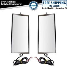 West Coast Mirror Signal Heated 16x7 Stainless Steel Pair For Heavy Duty Truck
