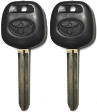 2 New Toyota Replacement Uncut Transponder 4d Chip Car Ignition Key - With Logo