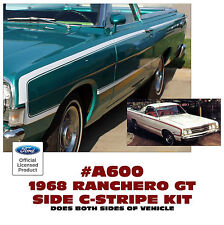 Ge-a600 1968 Ford Ranchero Gt - Side C-stripe Kit - Decal - Factory Replacement