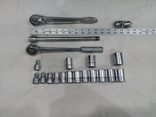 Vintage Williams 12 Inch Drive Socket Set With Ratchets 20pc 38 To 1 Usa