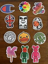 12 Cool Brand Stickers 12 Champion Levis Kith Obey Etc