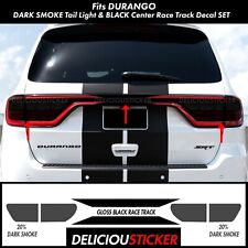 For Durango Smoke Tail Light Black Racetrack Decals Rear Tint Overlays Vinyl