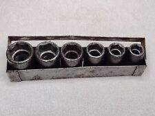 Williams 6pc 12 Drive Sae 6pt Shallow Impact Socket Set In Metal Tray