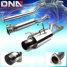 4burnt Tip Stainless Steel Exhaust Catback System For 02-06 Rsx Dc5 Non-s K20a3