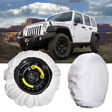 Spare Wheel Tire Cover White Weatherproof Tire Sun Protectors For Jeep Wrangler