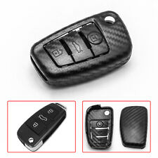 For Audi A1 A3 A4 A6 A7 A8 Q5 Q7 Carbon Fiber Texture Remote Key Fob Case Cover