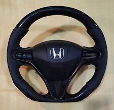 Honda Civic Fd2fn2 Typer Flat Bottom Steering Wheel With Carbon Fiber Hydro Dip