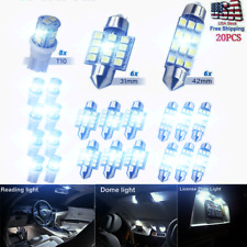 6500k Led Interior Lights Bulbs Kit Car Trunk Dome License Plate Lamps 20pcs
