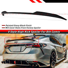 For 2018-2024 Toyota Camry Se Xse Le Xle Glossy Black V Style Trunk Lid Spoiler