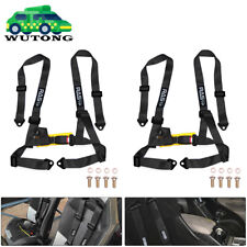 2x Black 4 Point 2 Strap Racing Harness Seat Belt For Rzr Xp Turbo Canam X3 Utv