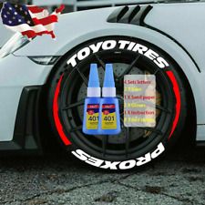 Toyo Tires Proxes Tire Letters Sticker 1.20 With 8 Pcs Red Stripes 2 Glue Us
