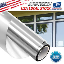 Uncut 20x196 One Way Mirror Tint Window Film Privacy Protect Home Office 15