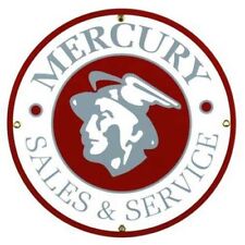Mercury Service Porcelain Advertising Pump Plate Sign