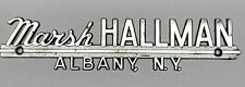 Vintage Car Emblem Badge Marsh Hallman Albany New York Dealership Nos