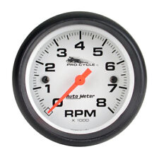 Autometer Tachometer Gauge Pro-cycle 2 58in 8000 Rpm 24 Cylinder - White