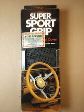 Vintage Superior Super Sport Grip Steering Wheel Cover Black New Porotherm Wrap