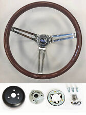 Torino Fairlane Ranchero Ltd Wood Steering Wheel 15 High Gloss Chrome Spokes