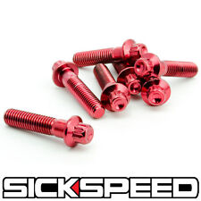 5 Pc Red Assembly Bolts For 2 3 Piece Wheels 44mm Thread 8x1.25 For Savini