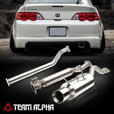 Fits 2002-2006 Rsx Dc5 Type-s 4 Beveled Tip Muffler Ss Catback Exhaust System