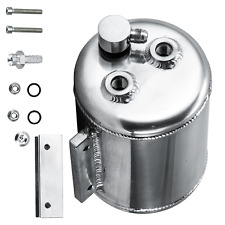 Silver Aluminium Brake Vacuum Reservoir Tank 126mm Diametercheck Valve