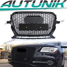 Fits 2013-2017 Audi Q5 Non Sline Front Honeycomb Grille Mesh Grille Glossy Black