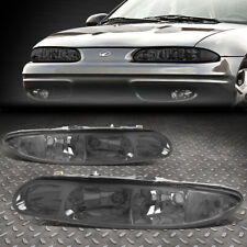 For 99-04 Oldsmobile Alero Pair Smoked Housing Clear Corner Headlight Head Lamps