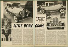 Willys Knight 1932 Model 95 Deuce Coupe Features Vintage Pictorial Article 1985