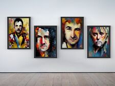 Queen Portraits Freddie Mercury Brian May John Deacon Roger Taylor Art Print
